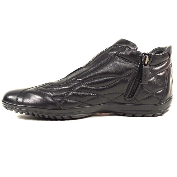 Baldinini?? Men\'s Black Leather Winter Sneakers